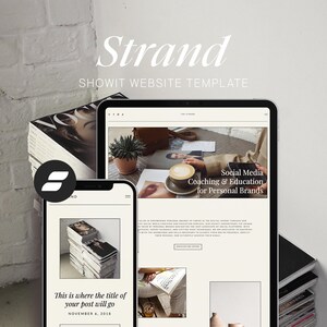 Strand Showit Website Template | Modern, Professional Design for Service-Based Businesses, Coaches & Entrepreneurs