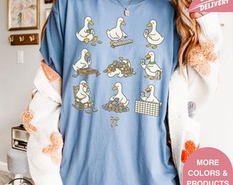 Silly Goose Mahjong Shirt, Funny Goose Mahjong Shirt, Funny Mahjong Gift, Girls Game Night Humor Shirt, Goose On The Loose At Mahjong