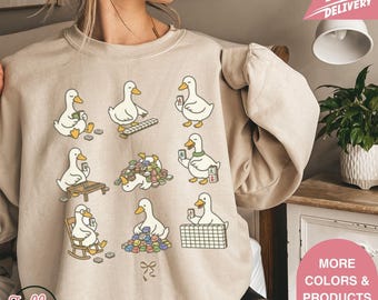 Silly Goose Mahjong Sweatshirt, Mahjong Goose Shirt, Funny Mahjong Gift, Girls Game Night Humor Shirt, Goose On The Loose At Mahjong