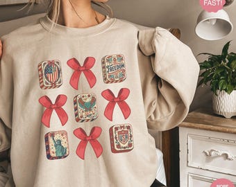 USA Freedom Mahjong SweatShirt, 4th July Mahjong Shirt, 250th USA Anniversary Mahjong Gift, Mahjong Tournament, USA American Girl Mahjong