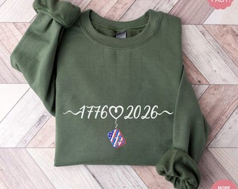 USA 1776 2026 Mahjong Love SweatShirt, 4th July Mahjong Shirt, 250th USA Anniversary Mahjong Gift, Mahjong Tournament, Retro USA American