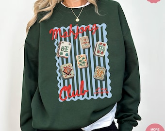 Mahjong Sweatshirt, Mahjong Girl Shirt, Mahjong Gift, Mahjong Apparel Gift, Mahjong Sweater, Girls Game Night, Mahjong Board Game Shirt