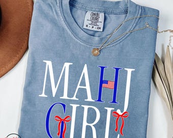 USA Mahjong T-Shirt, 4th July Mahjong Shirt, 250th USA Anniversary Mahjong Gift, Mahjong Tournament, Unisex Retro USA American Mahjong Shirt