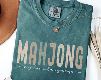 Vintage Mahjong Shirt, Mahjong Tournament, Mahjong Lover Gift, Girls Game Night, Mahjong Apparel Gifts, Mahjong Mom Shirt, Mahjong Gifts
