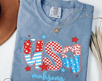 USA Mahjong T-Shirt, USA Preppy Red Mahjong Gift, Mahjong Tournament, Mahjong Unisex Apparel Gift, Mahjong Lover Gift, American Mahjong