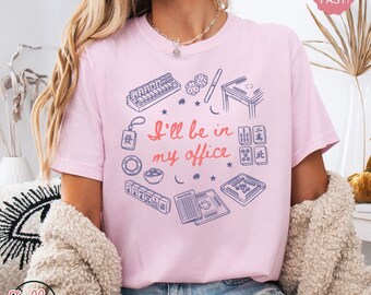 Mahjong Funny Office T-Shirt, I'll Be In My Office Mahjong Shirt, Mahjong Gift, Mahjong Tournament, Mahjong Apparel, Mahjong Doodle Shirt