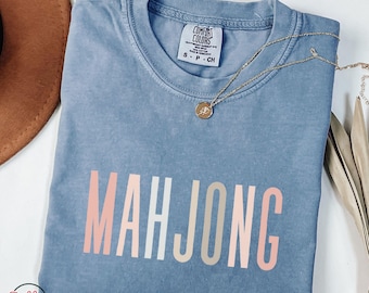 Comfort Colors Mahjong Retro Shirt, Mahjong Shirt, Girls Game Night Mahjong Shirt, Mahjong Graphic Tee, Mahjong Lover Apparel, Mahjong Games