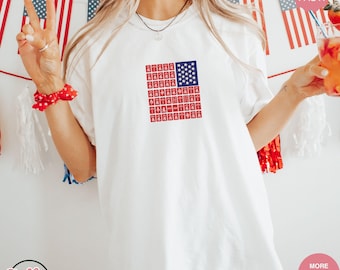 USA Mahjong Flag T-Shirt, 4th July Mahjong Shirt, 250th USA Anniversary Mahjong Gift, Mahjong Tournament, Unisex Retro USA American Mahjong