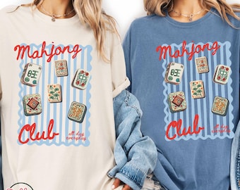 Mahjong T-Shirt, Mahjong Girl Shirt, Mahjong Gift, Mahjong Apparel, Mahjong Shirts, Girls Game Night, Mahjong Tournament, Cute Mahjong Tee