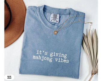 Mahj T-Shirt, Mahjong Gift, Mahj Tee, Print Mahjong T-Shirt, Mahjong Lover, Girls Night Game Tee, Mahjong Tiles, Mahjong Queen, Lucky shirt