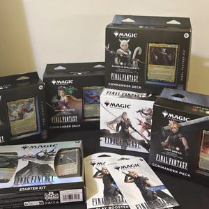 マジック：ザ・ギャザリング ファイナルファンタジー 統率者デッキ 8個セット + スターターデッキ++ – 新品未開封 – コレクターバンドル 50%オフ