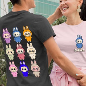 Customized Labubu Shirt, Labubu Funny Shirt, Pop Mart Fan Shirt, Top Kawaii Labubu TShirt, Cute Labubu Asthetic Tee, Cute Cartoon Shirt Labu