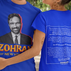 Zohran Mamdani Nachrichten-Shirt, Mayor Zohran 2025, Zohran Mamdani Bild-Shirt, Abstimmung Zohran Rank Zohran, Fortschrittliche demokraten Zohran für NYC