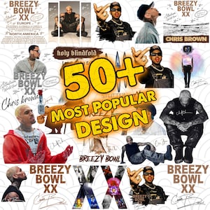50+ Chris Brown Breezy Bowl XX Tour 2025 PNG Design, Chris Brown Middle Finger PNG, Chris Brown Poster, Chris Brown TShirt Design Chris Tour