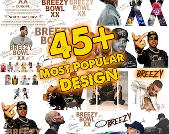 Plus de 45 images PNG de la tournée Breezy Bowl XX de Chris Brown 2025, PNG avec le majeur de Chris Brown, affiche de Chris Brown, conception de t-shirt Chris Brown, tournée de Chris