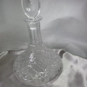 vintage crystal admirals decanter