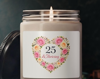25th birthday candle, 25th birthday centerpiece, 2001 birthday gift, Born in 2001 gift, 25th birthday gifts for niece, 25th birthday merch