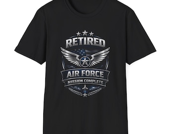 Koszulka emerytalna Sił Powietrznych, Prezenty emerytalne Sił Powietrznych dla kobiet, Prezenty emerytalne Sił Powietrznych dla mężczyzn, Koszulka weterana USAF, Koszulka weterana USAF