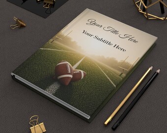 Footbal guest book blank lined, Footbal wedding guest book, Football journal, Football memory book, Football diary, Football coach present