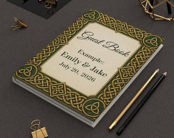 Celtic guest book blank lined, Celtic wedding guest book, Irish wedding guest book, Irish guest book, Scottish wedding guest book