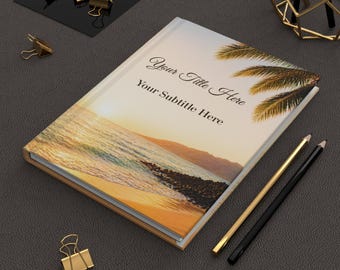 Hawaiian wedding guest book blank lined, Hawaiian guest book, Beach wedding guest book, Beach vow renewal, Hawaiian honeymoon, Maui wedding