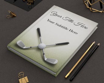 Custom golf guest book blank lined, Golf wedding guest book, Golf themed guest book, Golf themed wedding guest book, Golf club guest book