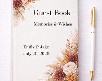 Fall wedding guest book, Fall guest book, Autumn wedding guest book, Autumn guest book, Wedding guest book alternative boho