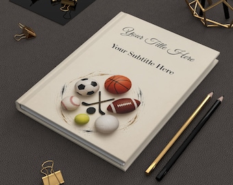 Sports guest book blank lined, Sports wedding guest book, Sports themed wedding guest book, Sports retirement guest book, Sports memory book