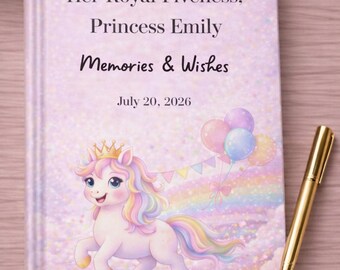 5th birthday guest book, 5th birthday party guest book, Her royal fiveness book, 5th birthday keepsake, 5th birthday memory book