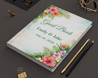Tropical wedding guest book, Wedding guest book tropical, Tropical guest book, Guest book tropical, Tropical palm wedding guest book