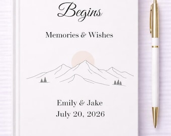 Księga gości weselnych na wędrówkę, Księga gości weselnych „Przygoda się zaczyna”, Księga gości weselnych „Nasza przygoda się zaczyna”, Prosta księga gości weselnych