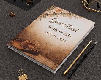 Księga gości na wesele w stylu wiejskim, Księga gości na wesele w stylu kowbojskim, Księga gości w kapeluszu kowbojskim, Księga gości w stylu wiejskim, Ślub w stylu wiejskim