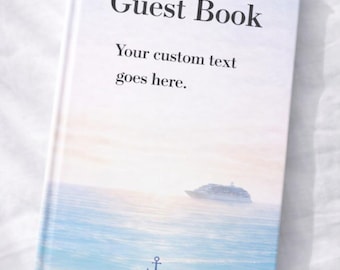 Beach wedding guest book ideas, Ocean guest book, Guest book lined pages, Cruise guest book, Nautical guest book