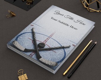 Hockey guest book blank lined, Hockey wedding guest book, Hockey baby shower guest book, Hockey graduation guest book