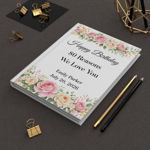 80 reasons we love you book blank lined 5" x 7", 80 reasons why we love you, Memory book for 80th birthday, 80th birthday gift sentimental