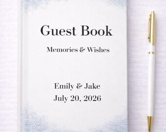 Winter wedding guest book, Winter guest book, Winter guest book alternative snowflakes, Snowflakes guest book