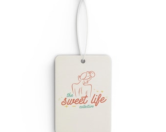 Sweet Life Car Air Freshener - Aromatherapy Tag, Scented Car Accessory, Stylish Vehicle Decor, Gift for Friends
