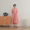 Winter Thicker Muslin Dress Three-Layer Soft Heavier Cotton Fall Warm Homewear Long Sleeves Midi Dress Outwear Customized Plus Size Garment product logo
