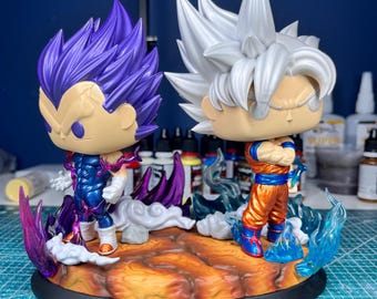 Funko Pop personalizado de Goku y Vegeta de Dragon Ball