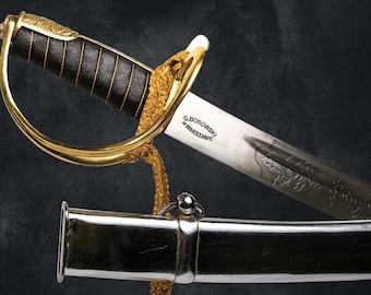 Polish Cavalry Saber 1917 Pattern with Scabbard Inscriptions | Vintage Military Collectible Antique Sword Display Decor Gift