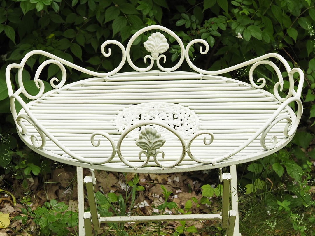 Rustic Iron Side Table Handcrafted Rustic White Iron Side Table - Vintage Farmhouse Accent ...