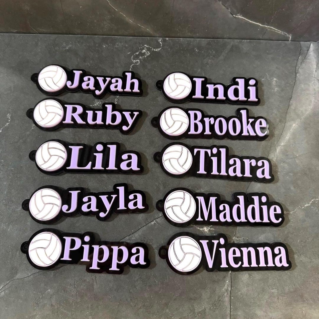 Personalised Netball Name Keychains | Bag Tags | Customalsied | Team ...