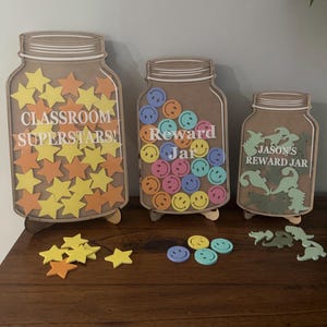 Pot de récompenses personnalisé, pot de comportement personnalisé pour enfants, salles de classe, enseignants, carte du ciel, cadeau de motivation, bricolage