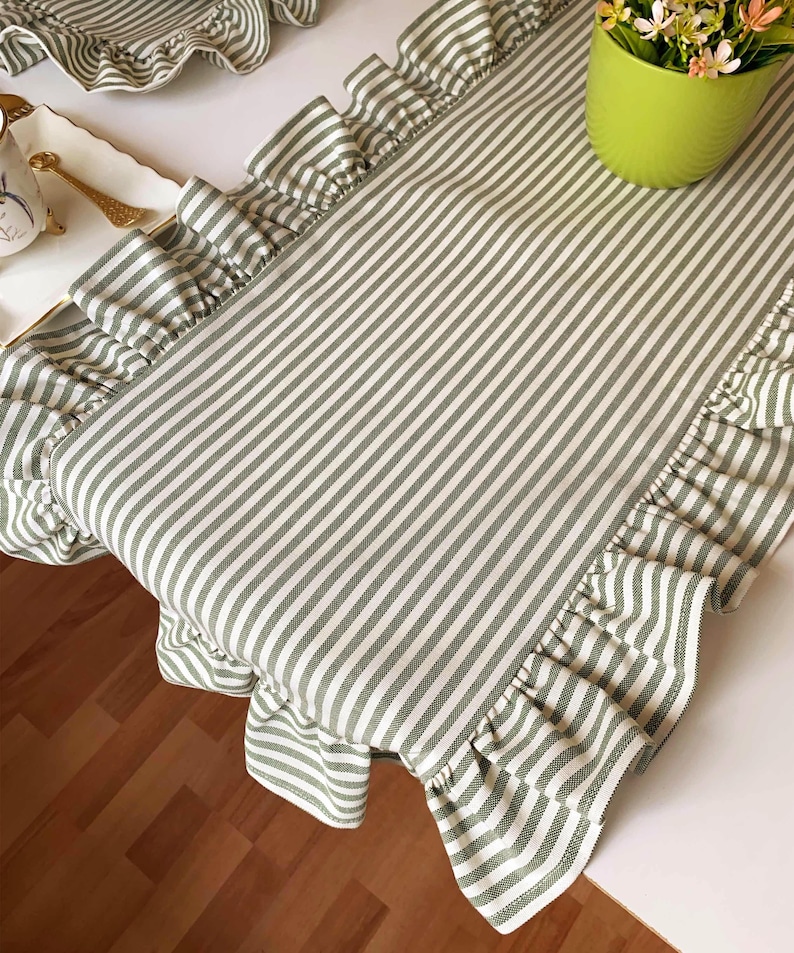 Fall table runner styled for autumn dining, versatile linen table runner transitions beautifully through seasons.