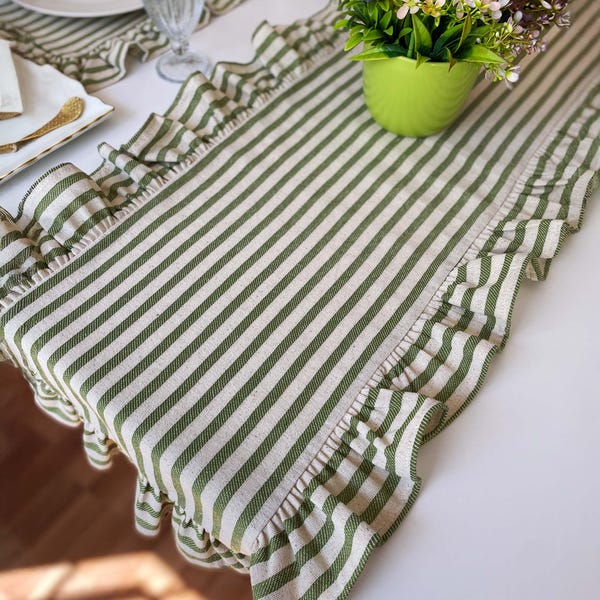 Striped Table Runner - Etsy