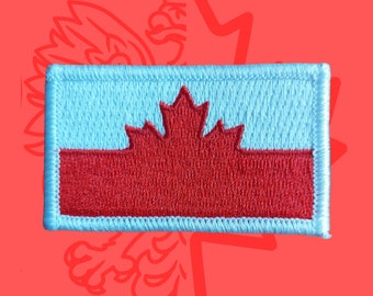Canada Poland flag patch 2.5" x 1.5"