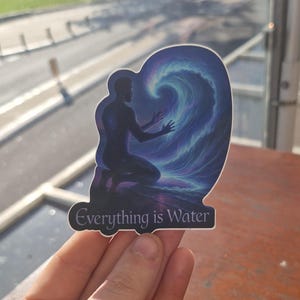Water Is Everything Sticker – Ocean Lover Vinyl Decal for Water Bottles, Laptops & Surf Gear