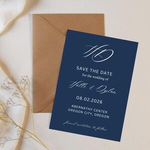 Plantilla para guardar la fecha / Invitación de boda editable / Descarga instantánea / Diseño digital moderno y elegante