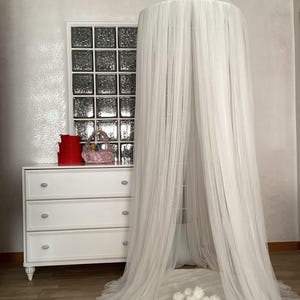 White Canopy, Tulle Bed Canopy, Bed Canopy, Montessori Bed, Canopy Bed Curtains, Children&#39;s Mosquito Net, Mosquito Net, Tulle Canopy