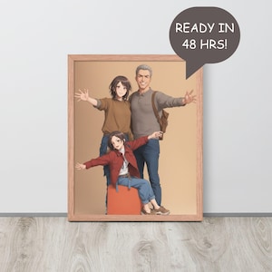 Individuelles Porträt · Paarporträt · Cartoonporträt · Individuelles Familienporträt · Muttertag · Paarzeichnung · Personalisiertes Porträt